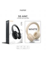 FASTER S5 ANC Over-Ear Wireless Headphones with Active Noise Canceling Feature Plus Hi-Res Audio Stereo and Deep Bass Sound (White) - ON INSTALLMENT