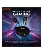 FASTER TG300 GAMING EARBUDS LOW LATENCY - ENC BLUETOOTH EARPHONE - BLUETOOTH 5.1 TOUCH CONTROL AIRBUDS (Black) - ON INSTALLMENT