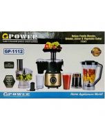GPower GP-1112 Deluxe Family All In One Blender, Grinder, Juicer & Vegetable Cutter Machine - Jumbo Food Factory and Food Processor - ON INSTALLMENT