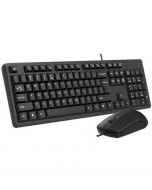A4Tech KK-3330S Multimedia Smart Key FN Desktop Keyboard and Mouse USB Black With Free Delivery On Installment ST