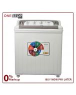 Super Asia SA-245 Easy Wash Washing Machine Twin Tub Scrub Board With Double Storm Pulsator On Installments By OnestopMall
