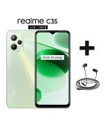 Realme C35 - 4GB RAM - 128GB ROM - Glowing Green - (Installments) + Free Handsfree - Pak Mobile