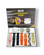 H20 Ultra Smart Watch 10 in 1 Smartwatch with (7 Straps + Silicone case + Earbuds) HD display High-Quality Watch - ON INSTALLMENT