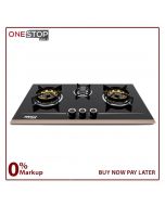 Hanco Model 402 Hob Brass Burner Tempered Glass Auto Ignition Stove Other Bank BNPL