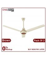 Super Asia Jazz Plus Model AC DC Pack Of 2 Inverter Ceiling Fan 56 Inch Pure Copper Wire Non Installments By OnestopMall