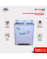 Homage 10KG Semi-Automatic Twin Tub Washing Machine HW-49102 Glass Blue Flower – On Installment