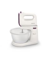 Philips Viva Collection Mixer HR3745/11 White and Purple With Free Delivery On Installment By Spark Technologies. 