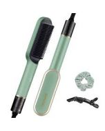 Hair Straightener with Brush Curling Comb 2 In 1 Hair Hot Comb Anti-Scald Hairstraightener Brush