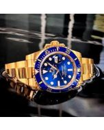 GMT watche Mna Watche Rol.. Submariner Yellow Gold Blue Dial 40mm Mens Watch GMT
