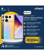 Infinix Note 40 Pro 12GB-256GB | 1 Year Warranty | PTA Approved | Monthly Installments By ALLTECH Upto 12 Months