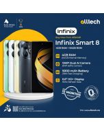 Infinix Smart 8 4GB-64GB | 1 Year Warranty | PTA Approved | Monthly Installments By ALLTECH Upto 12 Months