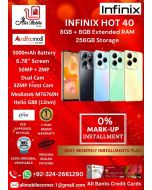 INFINIX HOT 40 (8GB+8GB EXTENDED RAM & 256GB ROM) On Easy Monthly Installments By ALI's Mobile