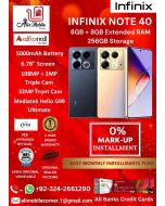 INFINIX NOTE 40 (8GB + 8GB EXTENDED RAM 256GB ROM) On Easy Monthly Installments By ALI's Mobile