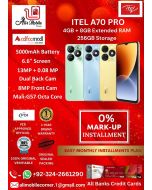 ITEL A70 PRO (4GB+8GB EXTENDED RAM & 256GB ROM) On Easy Monthly Installments By ALI's Mobile