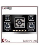 Nasgas DG-GN5 555 Glass Top Built In Hob Autoignition Non Magnet Stainless Steel Square Dishes Other Bank BNPL