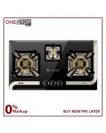 Nasgas DG-933 BK Steel Top Built In Hob Auto ignition Non Stick Large prime Burners Other Bank BNPL