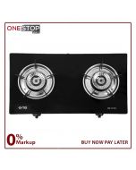 Nasgas DG-117 GT Gas Stove Glass Top Auto ignition Tempered Large Body On Installments By Onetopmall