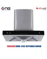 Nasgas KHD-265 Kitchen Hood 27 INCH Hand Sensor Touch button Front Tempered Glass Chimney Non Installments