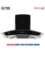 Nasgas KHD-280 Kitchen Hood 35inch Touch Panel Front top 5mm Tempered Glass On Installments