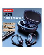 Lenovo LP75 Ture Wireless Earphones TWS Bluetooth 5.3 Noise Reduction Earphones HiFi Stereo Waterproof Earbuds - ON INSTALLMENT