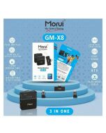 Morui GM-X8 Wireless Microphone 3 In 1 (Compatible With I Phone, Type C & V8) - Premier Banking