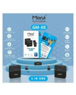 Morui GM-X8 Wireless Microphone With Two Mic 4 In 1 (Compatible Both I Phone, V8 & Type C) - Premier Banking