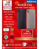 NOKIA C22 (4GB RAM & 128GB ROM) On Easy Monthly Installments By ALI's Mobile