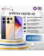 INFINIX NOTE 40 8GB+256GB PTA APPROVED BY ZENITH ENTERPRISES-3 Months (0% Markup)-Gold
