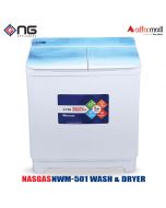 Nasgas NWM-501 Washing Machine Dryer 12KG Glass Top With Digital Printing Tempered Glass On Installments