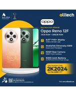 Oppo Reno 12f 12GB-256GB | 1 Year Warranty | PTA Approved | Monthly Installments By ALLTECH Upto 12 Months