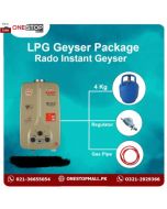 Package RADO 6 Liter Instant Geyser White, New Star Cylinder 4 Kg, 3 Star Regulator And Gas Pipe 6 Feet - Without Installments