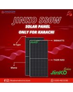 Jinko 580Watts N-type Solar Panel Documented Mono Only For Karachi 