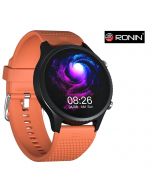 Ronin R-010 Metallic Finish Smart Watch +1 Free Black Silicon Strap with Every Watch (Black_Orange) - ON INSTALLMENT