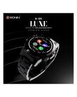 Ronin R-011 Luxe Smart Watch Metal Dial 1.43 Inches Amoled Display - New Look Smartwatch 100+ Sports Mode and IP68 Water Resist - Bluetooth 5.2 Advance Features and Cloud Based Watch Faces (Black) - ON INSTALLMENT