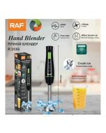 RAF Hand Blender - Hand Mixer & Smoothie Maker - 1 Turbo Speed ​​Incl. 600ML Measuring cup - Blender Smoothie - 800W - Hand blender black - Stainless steel _ ON INSTALLMENT