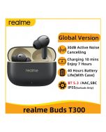 Realme Buds T300 True Wireless Earphone 30dB Active Noise Cancelling Bluetooth 5.3 TWS Earphone 40 Hours Battery - ON INSTALLMENT