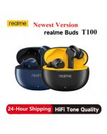 Realme Earbuds T100 Bluetooth 5.3 Earphone TWS Ture Wireless Headphones 28 Hour Long Battery Life IPX5 Waterproof Sport Headset - ON INSTALLMENT