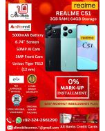 REALME C51 (3GB RAM & 64GB ROM) On Easy Monthly Installments By ALI's Mobile