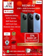 REDMI A3 (4GB+4GB EXTENDED RAM & 128GB ROM) On Easy Monthly Installments By ALI's Mobile