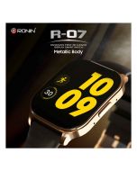 Ronin R-07 Smart Watch - 1.96 Inches 3D Curved Amoled Display - Bluetooth 5.2 and IP68 Water Resistance Features - Multiple Sports Mode with 410x502 Pixel Resolution - 7 Day's Battery Timing, 300mAh Capacity +1 FREE Black Strap With Every Watch - ON INSTA