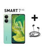 Infinix Smart 7 HD - 64GB ROM - 2+2GB RAM - Green Apple - (Installments) + Free Handsfree