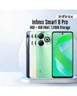 Infinix Smart 8 Pro 4GB RAM 128GB Storage | PTA Approved | 1 Year Warranty | Installment Upto 12 Months - The Game Changer