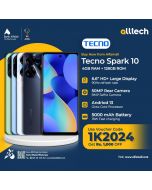 Tecno Spark 10 4GB-128GB | 1 Year Warranty | PTA Approved | Non Installments By ALLTECH