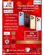 TECNO SPARK 20 (8GB + 8GB EXTENDED RAM & 256GB ROM) On Easy Monthly Installments By ALI's Mobile