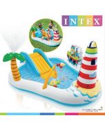 INTEX Fishing Fun Play Center Inflatable Kiddie Pool 218 x 188 x 99 cm