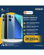Redmi Note 13 8GB-256GB | 1 Year Warranty | PTA Approved | Monthly Installments By ALLTECH Upto 12 Months