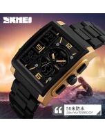 SKMEI Fashion Sports Square Digital Dual Display Countdown Chrono Waterproof Watch