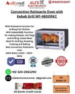 WESTPOINT Rotisserie Oven with Kebab Grill WF-4800RKC On Easy Monthly Installments By ALI's Electronics