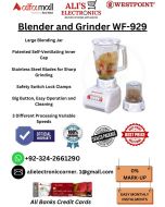 WESTPOINT Blender and Grinder WF-929 On Easy Monthly Installments By ALI's Electronics