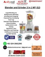 WESTPOINT Blender and Grinder 3 in 1 WF-313 On Easy Monthly Installments By ALI's Electronics